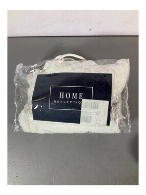 Home Reflections Queen Faux Fur Bed Runner with Elegant Tree Embroidery, Machine